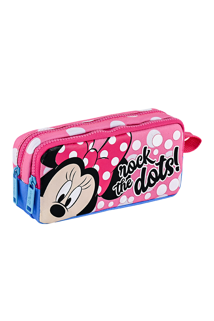 MINNIE MOUSE ÇİFT GÖZLÜ KALEM ÇANTASI DUE-RX DOTS